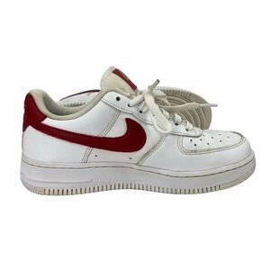 Nike Air Force 1 Womens 7 sneakers white gym red essential low shoes CZ0270-104